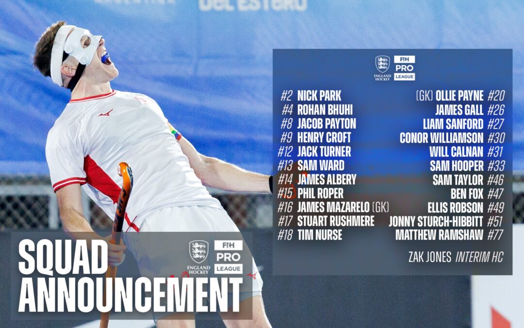 Three Holcombe players selected for England’s FIH Pro League trip to India