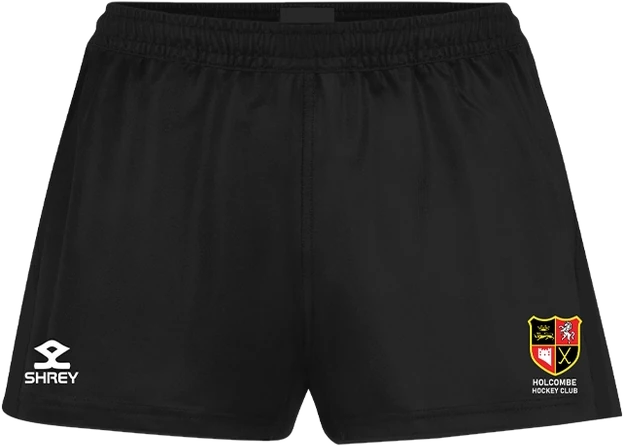 Plain black playing shorts with club crest